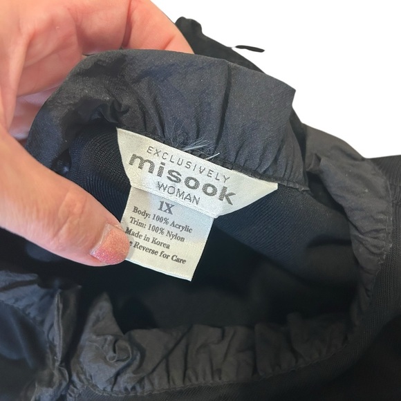 Exclusively Misook black knit long sleeve ruffle cardigan size 1X capsule career - Picture 7 of 11